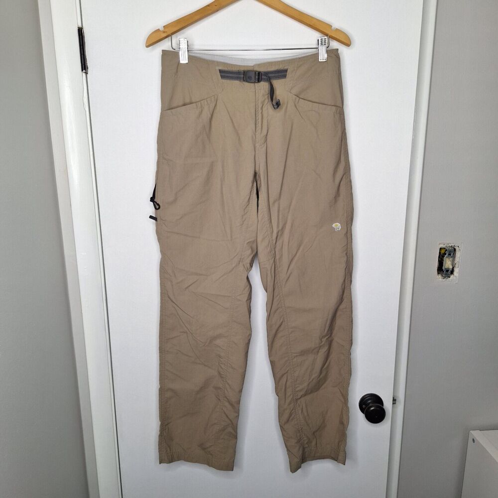 Mountain Hardwear Hiking Pants Womens 8x32 Brown Outdoors Multiple Pockets Nylon